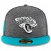 Men's Jacksonville Jaguars New Era Heather Gray/Teal 2018 NFL Sideline Home Graphite 59FIFTY Fitted Hat 3058429